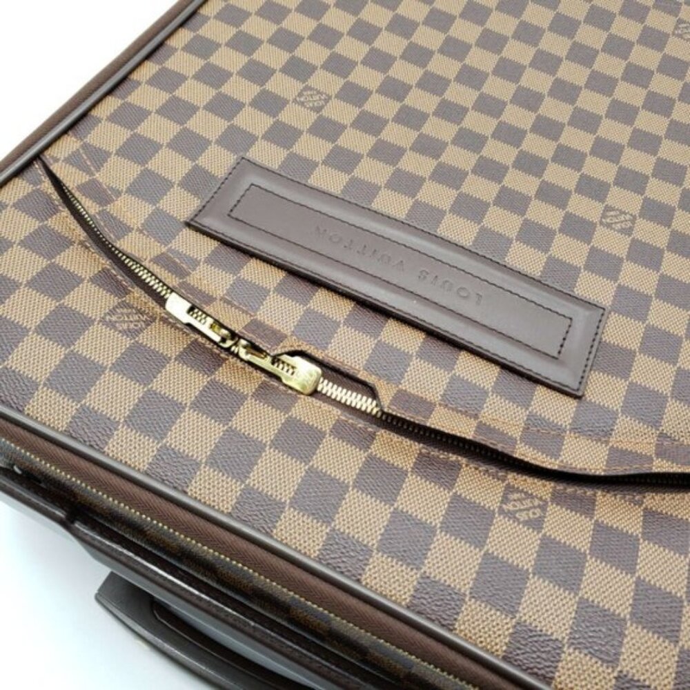 Authentic Louis Vuitton Pegase 45 Damier Ebene Rolling Suitcase Carry On - Picture 9 of 15